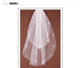 婚纱礼服配件 新娘结婚用品 新娘头纱 婚纱配件 婚纱头纱2层价格 厂家 图片